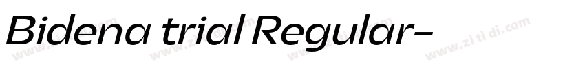 Bidena trial Regular字体转换